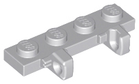 Hinge Plate 1 x 4 Locking Dual 1 Finger in Light Bluish Gray
