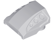 Brick Curved 2 x 2 No Studs - 3 Recessed Side Ports in Light Bluish Gray