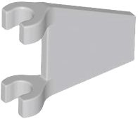 Flag 2 x 2 Trapezoid with Flat Area between Clips in Light Bluish Gray