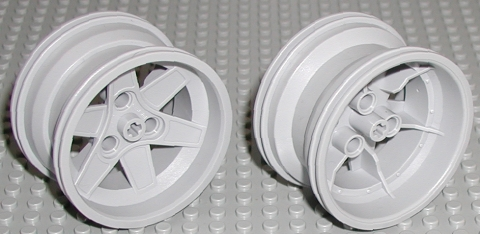 Wheel 56 x 34 Technic Racing Medium with 3 Pin Holes in Light Bluish Gray