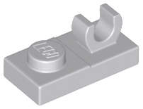Plate Special 1 x 2, Top Clip [Open O] in Light Bluish Gray