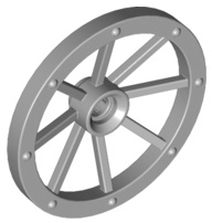 Wheel Wagon Large (33mm D.), hole notched for wheels holder pin in Light Bluish Gray