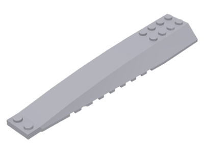Brick Wedged, Curved 16 x 4 Triple with Inner Ridges in Light Bluish Gray