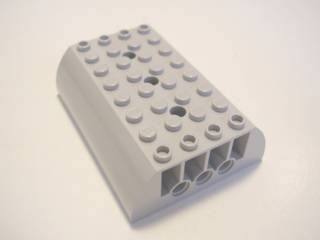 Brick Curved 8 x 6 x 2 Double in Light Bluish Gray