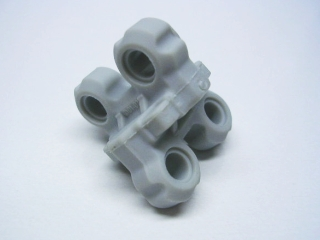 Technic Spike Connector Flexible with Four Holes Perpendicular in Light Bluish Gray