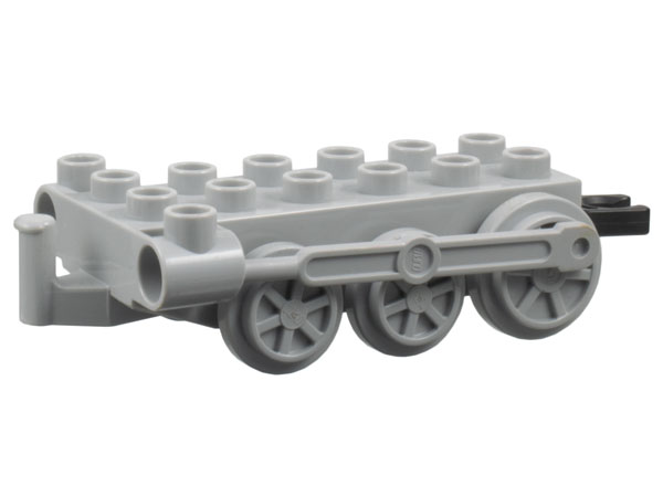 Duplo Train Chassis with Light Bluish Gray Drive Rod & Light Bluish Gray Wheels in Light Bluish Gray