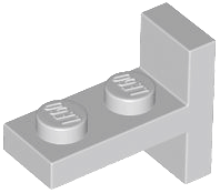 Bracket 1 x 2 with 1 x 2 Vertical Studs in Light Bluish Gray