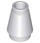 Cone 1 x 1 [Top Groove] in Light Bluish Gray