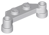 Plate Special 1 x 4 Offset with Bar Holes in Light Bluish Gray