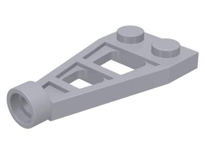 Plate Special 1 x 2 with Long Stud Receptacle (Space Wing) in Light Bluish Gray