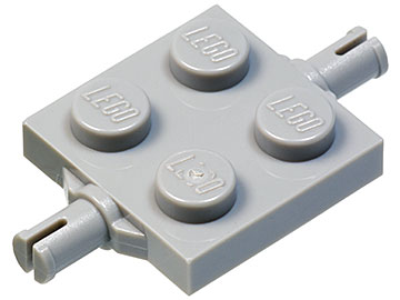 Plate Special 2 x 2 with Wheel Holders in Light Bluish Gray