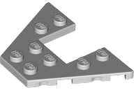 Wedge Plate 4 x 6 in Light Bluish Gray