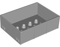 Duplo Trailer Bed with 2 x 4 Studs and Four Sides in Light Bluish Gray