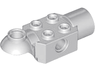 Technic Brick Special 2 x 2 with Pin Hole, Rotation Joint Ball Half [Horizontal Top], Rotation Joint Socket in Light Bluish Gray