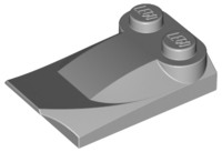 Brick Wedged, Curved 2 x 3 x 2/3 Two Studs, Wing End in Light Bluish Gray