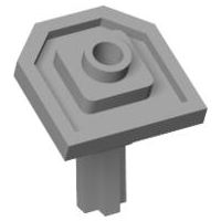 Large Figure Shield Holder with Technic Axle in Light Bluish Gray