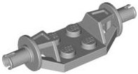 Plate Special 2 x 2 with Wheels Holder Wide - Technic Pins in Light Bluish Gray