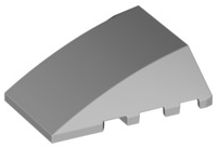 Brick Wedged, Curved 4 x 4 No Top Studs in Light Bluish Gray
