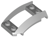 Wheel Arch, Curved Wedge 4 x 3 with 2 x 2 Opening and 4 Studs in Light Bluish Gray