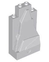 Rock Panel 2 x 4 x 6 in Light Bluish Gray