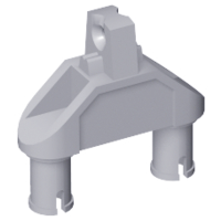 Hinge 1 x 3 Triangle with Two Pins, 1 Locking Finger, Round Pin Holes in Light Bluish Gray