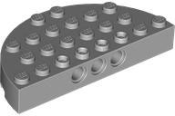 Brick Round Corner 4 x 8 Full Brick Double in Light Bluish Gray