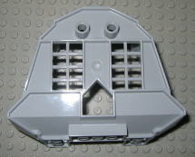 Boat Section, Stern Brick 7 x 16 x 7 with Two Windows in Light Bluish Gray