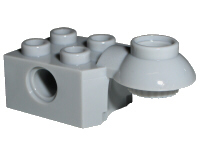 Technic Brick Special 2 x 2 with Pin Hole, Rotation Joint Ball Half [Horizontal Top] in Light Bluish Gray