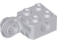 Technic Brick Special 2 x 2 with Pin Hole, Rotation Joint Ball Half [Vertical Side] in Light Bluish Gray