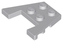 Wedge Plate 3 x 4 with Stud Notches in Light Bluish Gray
