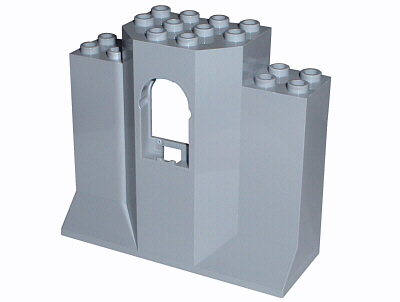 Panel 3 x 8 x 6 with Arched Window in Light Bluish Gray
