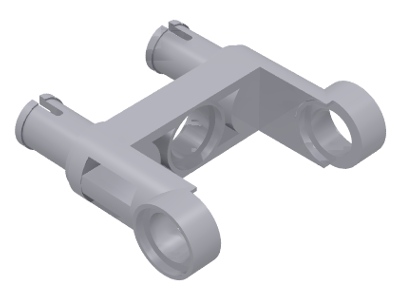 Technic Pin Connector Toggle Joint Smooth Double with 2 Pins in Light Bluish Gray