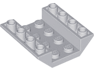 Brick Sloped Inverted 45° 4 x 4 Double with 4 x 2 Recessed in Light Bluish Gray