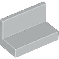 Panel 1 x 2 x 1 [Square Corners] in Light Bluish Gray