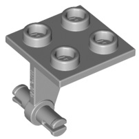 Wheel Holder 2 x 2 Thin with Split Wheel Clip Pins in Light Bluish Gray