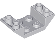 Brick Sloped Inverted 45° 4 x 2 Double with 2 x 2 Recessed in Light Bluish Gray