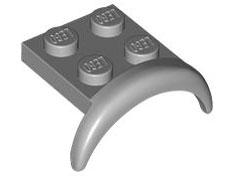Wheel Arch, Mudguard 2 x 3 x 1 1/3 with 2 x 2 Plate in Light Bluish Gray