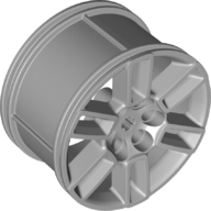 Wheel 56 x 34 Technic Racing Medium with 6 Pin Holes, Open Spokes in Light Bluish Gray