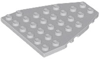 Wedge Plate 7 x 6 Boat Bow with Stud Notches in Light Bluish Gray