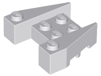 Brick Wedged 3 x 4 [Stud Notches] in Light Bluish Gray