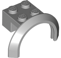 Wheel Arch, Mudguard 4 x 2 1/2 x 2 with 2 x 2 Plate in Light Bluish Gray