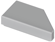 Tile 1 x 2 with Stud Notch Left in Light Bluish Gray