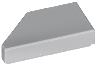 Tile 1 x 2 with Stud Notch Right in Light Bluish Gray