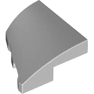 Brick Wedged, Curved 2 x 2 with Stud Notch Right in Light Bluish Gray