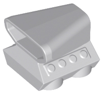 Engine / Air Scoop 2 x 2 in Light Bluish Gray