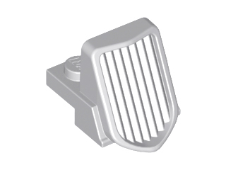 Grille 1 x 2 x 2 2/3 Sloping in Light Bluish Gray