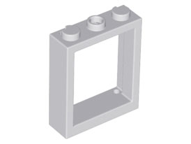 Window Frame 1 x 3 x 3 in Light Bluish Gray