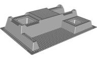 Baseplate Raised 32 x 48 x 6 with Level Front in Light Bluish Gray