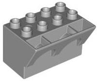Duplo Brick 4 x 3 x 3 Wry Inverted in Light Bluish Gray