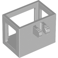 Crane Basket 2 x 3 x 2 with Locking Hinge Fingers in Light Bluish Gray
